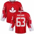 Youth Adidas Team Canada #63 Brad Marchand Authentic Red Away 2016 World Cup Ice Hockey Jersey