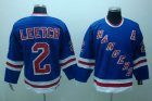 nhl new york rangers #2 leetch blue[ccm]