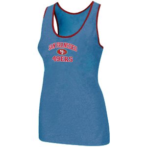 Nike San Francisco 49ers Heart & Soul Tri-Blend Racerback stretch Tank Top L.Blue