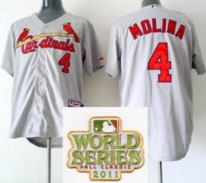 2011 world series mlb st.louis cardinals #4 MOLINA Grey