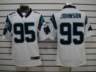 NEW NFL Carolina Panthers #95 Charles Johnson White Jerseys (Elite)
