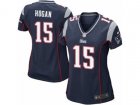Women Nike New England Patriots #15 Chris Hogan Game Navy Blue Team Color NFL Jersey