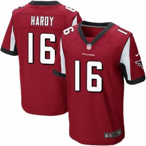 Mens Nike Atlanta Falcons #16 Justin Hardy Elite Red Team Color NFL Jersey