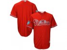 Men Philadelphia Phillies Customized Majestic Scarlet 2018 Spring Training Cool Base Team Jersey