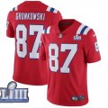 Nike Patriots #87 Rob Gronkowski Red Youth 2019 Super Bowl LIII Vapor Untouchable Limited Jersey