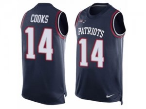 Mens Nike New England Patriots #14 Brandin Cooks Limited Navy Blue Player Name & Number Tank Top NFL Jersey