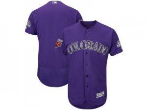 Men Colorado Rockies Customized Majestic Purple 2018 Spring Training Flex Base Team Jersey