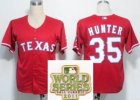2011 world series mlb Texas Rangers #35 Tommy Hunter Red