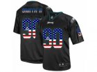 Mens Nike Philadelphia Eagles #90 Marcus Smith II Elite Black USA Flag Fashion NFL Jersey