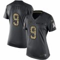 Women's Nike New York Jets #9 Bryce Petty Limited Black 2016 Salute to Service NFL Jersey