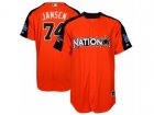 Youth Los Angeles Dodgers #74 Kenley Jansen Replica Orange National League 2017 MLB All-Star MLB Jersey