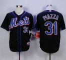 New York Mets #31 Mike Piazza Black Cool Base Stitched MLB Jersey