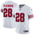 Nike 49ers #28 Jerick McKinnon White Color Rush Vapor Untouchable Limited Jersey