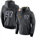 NFL Mens Nike Cincinnati Bengals #97 Geno Atkins Stitched Black Anthracite Salute to Service Player Performance Hoodie