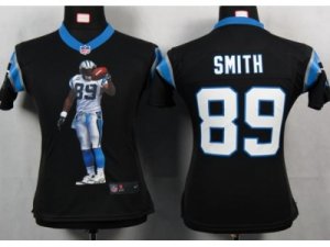 Nike Women carolina panthers #89 steve smith black Portrait Fashion Game Jerseys