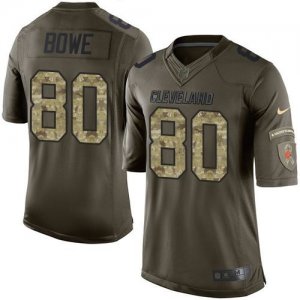 Nike Cleveland Browns #80 Dwayne Bowe Green Salute to Service Jerseys(Limited)