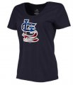 Womens St.Louis Cardinals USA Flag Fashion T-Shirt Navy Blue
