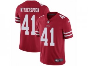 Mens Nike San Francisco 49ers #41 Ahkello Witherspoon Vapor Untouchable Limited Red Team Color NFL Jersey