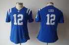 women nike indianapolis colts #12 luck blue jersey