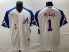 Braves #1 Ozzie Albies White Nike 2023 City Connect Cool Base Jerseys