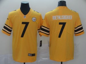 Nike Steelers #7 Ben Roethlisberger Gold Inverted Legend