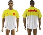 Spain Blank White Training Soccer Country Jersey