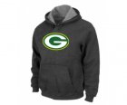 Green Bay Packers Logo Pullover Hoodie D.Grey