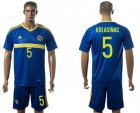 Bosnia Herzegovina #5 Kolasinac Home Soccer Country Jersey