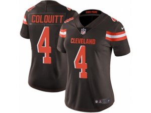 Women Nike Cleveland Browns #4 Britton Colquitt Vapor Untouchable Limited Brown Team Color NFL Jersey