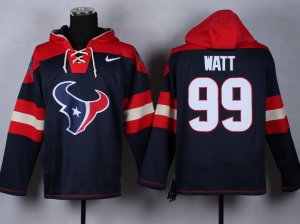 Nike Houston Texans #99 J.J. Watt Blue-red jerseys(Pullover Hoodie sweatshirt)
