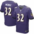 Mens Nike Baltimore Ravens #32 Eric Weddle Elite Purple Team Color NFL Jersey