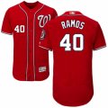 Mens Majestic Washington Nationals #40 Wilson Ramos Red Flexbase Authentic Collection MLB Jersey