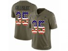 Men Nike New England Patriots #35 Mike Gillislee Limited Olive USA Flag 2017 Salute to Service NFL Jersey