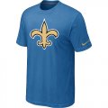 New Orleans Saints Sideline Legend Authentic Logo T-Shirt light Blue