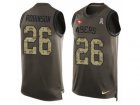 Mens Nike San Francisco 49ers #26 Rashard Robinson Limited Green Salute to Service Tank Top NFL Jersey