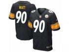 Mens Nike Pittsburgh Steelers #90 T.J. Watt Elite Black Team Color NFL Jersey