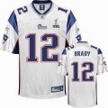 New England Patriots #12 Tom Brady 2012 Super Bowl XLVI white