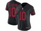 Women Nike San Francisco 49ers #10 Bruce Ellington Vapor Untouchable Limited Black NFL Jersey
