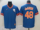 Mets #48 Jacob deGrom Royal Throwback Jersey