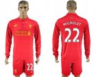 Liverpool #22 Mignolet Home Long Sleeves Soccer Club Jersey
