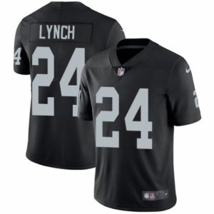 Mens Nike Raiders #24 Marshawn Lynch Black Team Color Stitched NFL Vapor Untouchable Limited Jersey