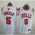 nba chicago bulls #5 boozer white[2011 swingman revolution 30]