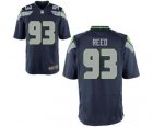 Men's Nike Seattle Seahawks #93 Jarran Reed Game Blue Team Color NFL Jersey