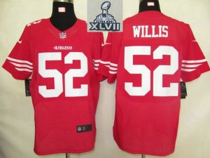 2013 Super Bowl XLVII NEW San Francisco 49ers 52 Willis RED Elite NEW