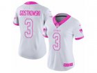Women Nike New England Patriots #3 Stephen Gostkowski Vapor Untouchable Limited White-Pink Rush Fashion NFL Jersey