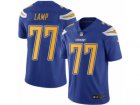 Mens Nike Los Angeles Chargers #77 Forrest Lamp Limited Electric Blue Rush NFL Jersey