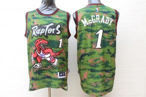 Toronto Raptors # 1 Tracy McGrady Camo Swingman Jersey