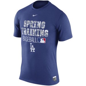 MLB Men\'s L.A. Dodgers Nike 2016 Authentic Collection Legend Issue Spring Training Performance T-Shirt - Blue