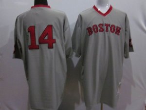 mlb Boston Red Sox #14 Jim Rice m&n grey