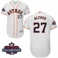 Astros #27 Jose Altuve White Flexbase Authentic Collection 2017 World Series Champions Stitched MLB Jersey